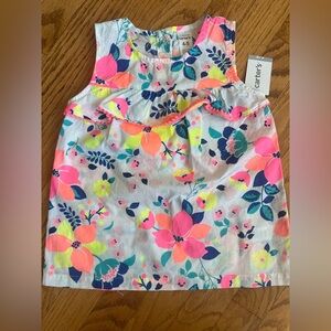 NWT - Carter’s 4-5 T Floral Sleeveless Top